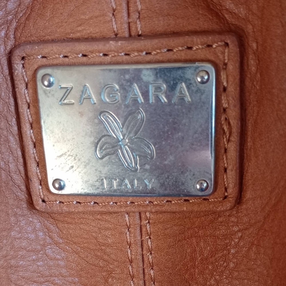 Zagara Elegant Tan Leather Shoulder And Cross Body Bag‎ - Picture 2 of 15